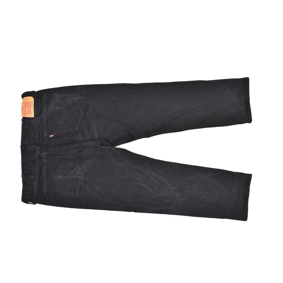 Men's Levis Jeans 501 Original Fit Size 42x32 Button Fly Black Dark Wash Button - Picture 1 of 8